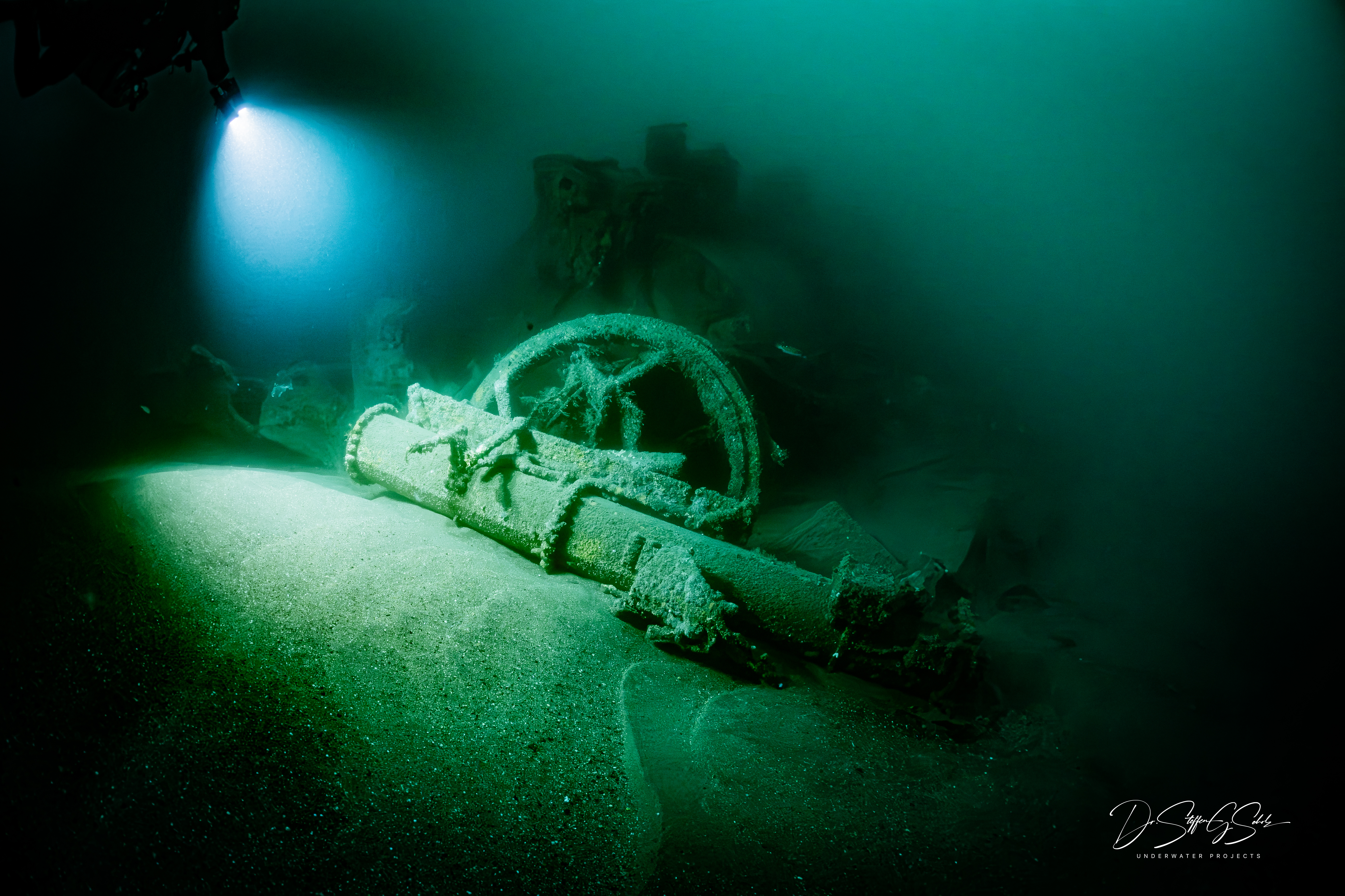 HMS Tiger wreck on the seabed