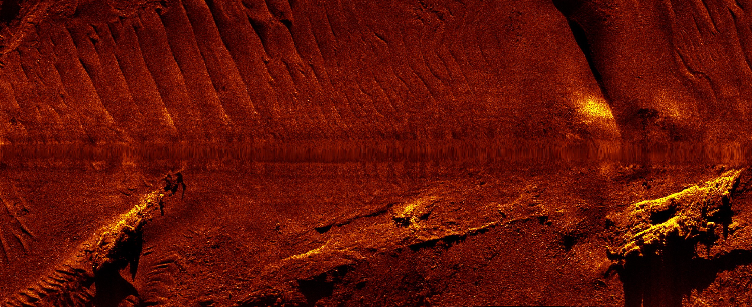 HMS Tiger bow — side scan sonar